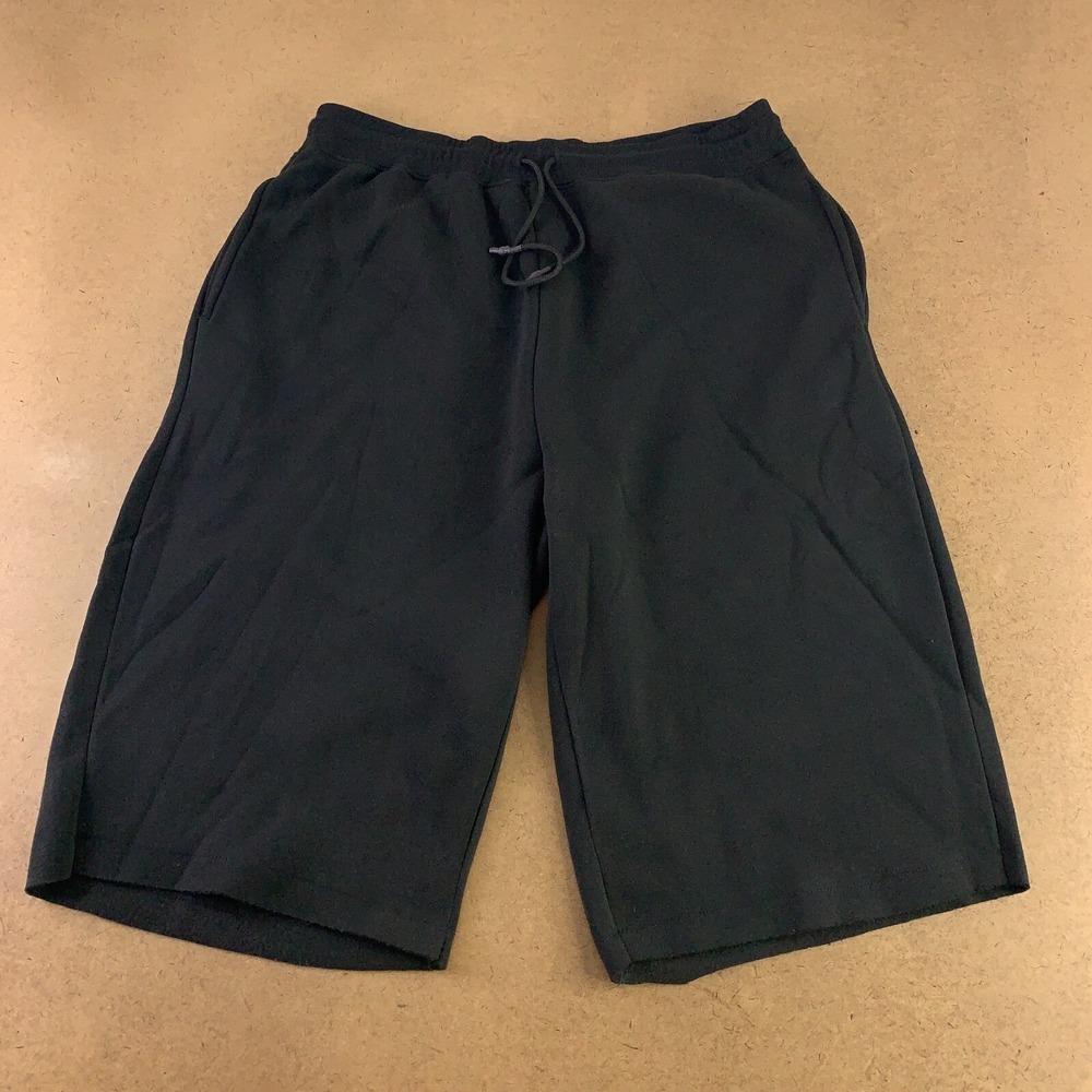 Young Rich & Famous Men's Size 5X (US 2X) Black Fleece Pocketed Sweat Shorts New